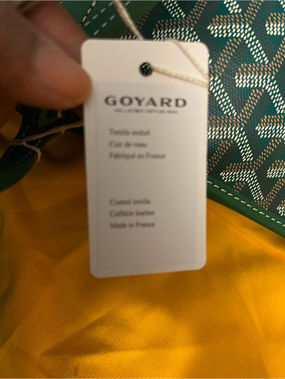 Goyard Green Saint Louis PM Large Tote with Signature Chevron - Picture 12 of 13